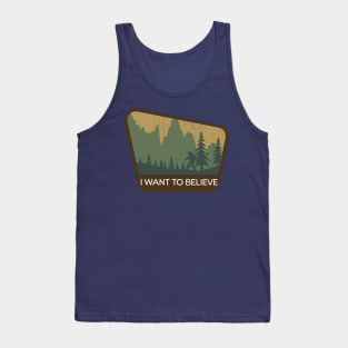 Sasquatch Wants to Believe Tank Top